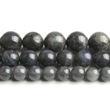 Grey Labradorite Moonstone Round Loose Beads for DIY Bracelet Making