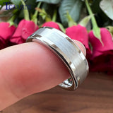6/8/10mm Tungsten Wedding Band Ring Polished Brushed Forever Gift