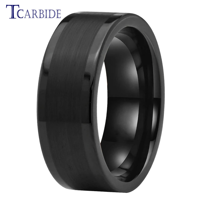 6/8/10mm Tungsten Wedding Band Ring Polished Brushed Forever Gift