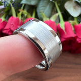 6/8/10mm Tungsten Wedding Band Ring Polished Brushed Forever Gift