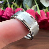 6/8/10mm Tungsten Wedding Band Ring Polished Brushed Forever Gift