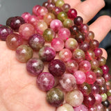 Colorful Tourmaline Natural Stone Beads 6-8-10mm Round Loose Beads