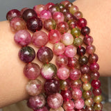 Colorful Tourmaline Natural Stone Beads 6-8-10mm Round Loose Beads