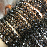 6/8/10mm Smoky Quartz Stone Beads Faceted Round Crystal Loose Beads DIY Bracelet