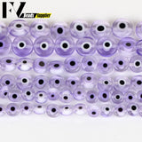Purple Evil Eye Glass Beads Crystal Spacer for Bracelet Making
