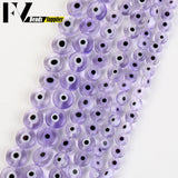Purple Evil Eye Glass Beads Crystal Spacer for Bracelet Making