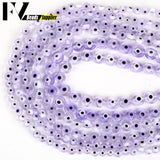 Purple Evil Eye Glass Beads Crystal Spacer for Bracelet Making