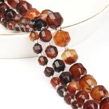 6 8 10mm Faceted Coffee Agates Stone Beads for DIY Jewelry Making