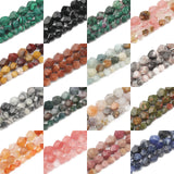 6/8/10mm Faceted Stone Beads Agate Turquoise Citrine Quartz Opal