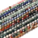 6/8/10mm Faceted Stone Beads Agate Turquoise Citrine Quartz Opal
