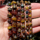 Faceted Tricolor Tiger Eye Natural Stone Beads for Jewelry Making