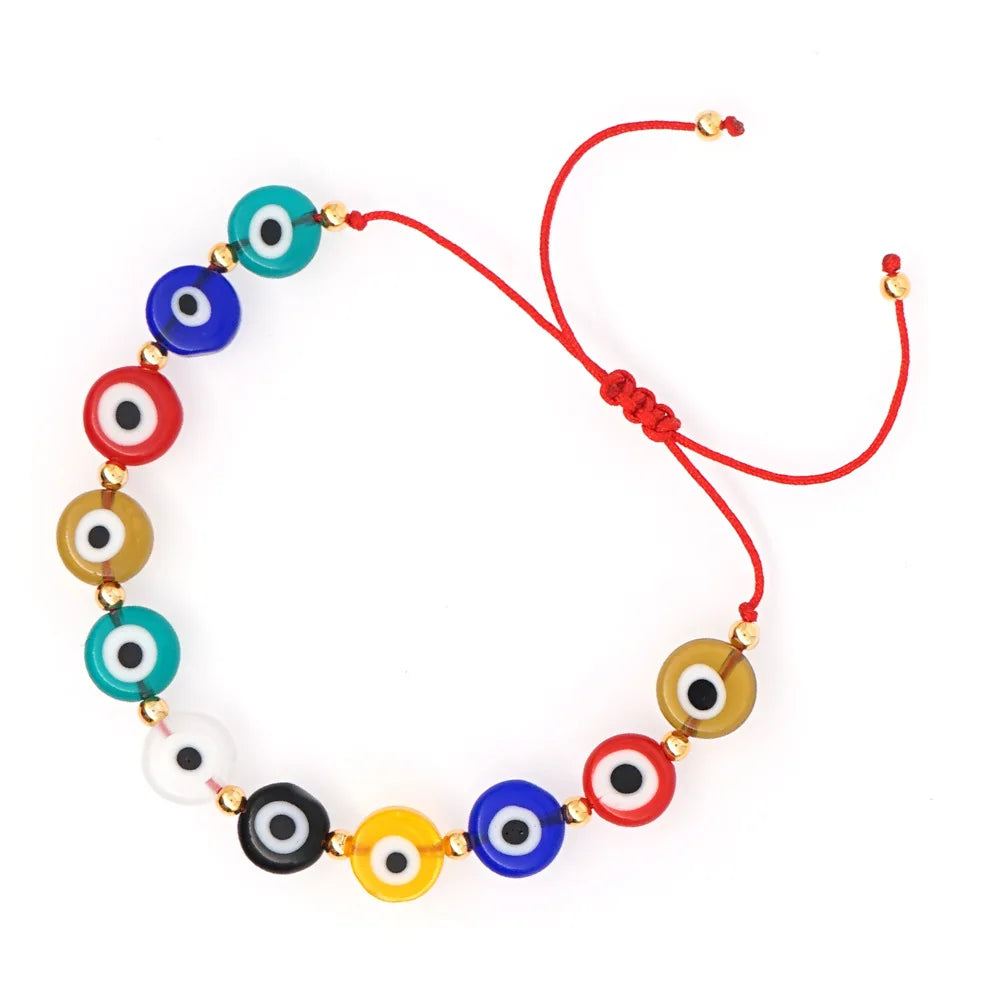 6/8/10mm Evil Eye Lampwork Glass Beads for Jewelry Making
