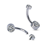 G23 Titanium Gem Belly Button Ring Navel Piercing Jewelry