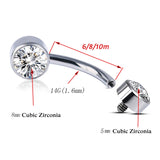 G23 Titanium Gem Belly Button Ring Navel Piercing Jewelry