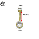 G23 Titanium Gem Belly Button Ring Navel Piercing Jewelry