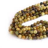6/8/10mm Green Garnet Stone Beads Jewelry Making DIY 15''