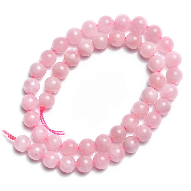 6/8/10mm Rose Quartz Stone Beads Round Loose Crystal for Jewelry Making