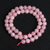 6/8/10mm Rose Quartz Stone Beads Round Loose Crystal for Jewelry Making