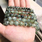 6 8 10mm Green Prehnites Jades Stone Round Beads 15''Inches