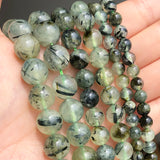 6 8 10mm Green Prehnites Jades Stone Round Beads 15''Inches