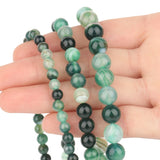 6/8/10mm Ink Green Sardonyx Beads Natural Stone Round Loose Beads