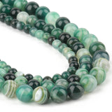 6/8/10mm Ink Green Sardonyx Beads Natural Stone Round Loose Beads