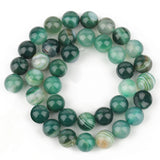 6/8/10mm Ink Green Sardonyx Beads Natural Stone Round Loose Beads