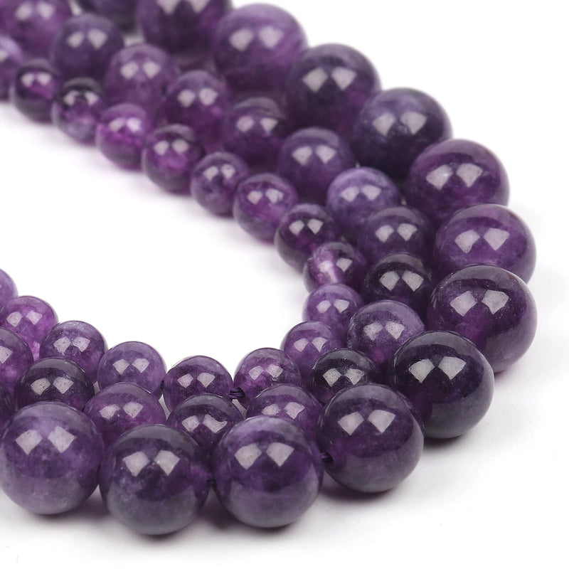 6/8/10mm Amethyst Stone Beads Round Spacer Beads For Jewelry Making
