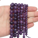 6/8/10mm Amethyst Stone Beads Round Spacer Beads For Jewelry Making