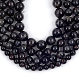 Natural Hypersthene Round Stone Beads For Jewelry Making DIY