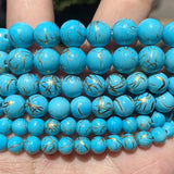 6/8/10mm Turquoise Stone Beads for Jewelry Making