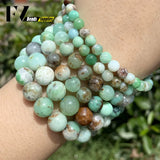 Natural Chrysoprase Australian Jades Stone Beads Round Loose Beads