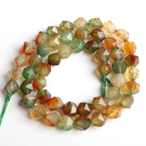 Natural Faceted Peacock Agates Stone Round Loose Beads 15 inch Strand