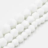 6/8/10mm Faceted Wight Stone Beads for DIY Jewellery Making