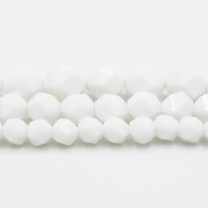 6/8/10mm Faceted Wight Stone Beads for DIY Jewellery Making