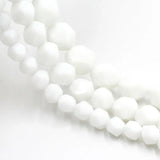 6/8/10mm Faceted Wight Stone Beads for DIY Jewellery Making