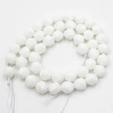 6/8/10mm Faceted Wight Stone Beads for DIY Jewellery Making