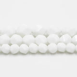 6/8/10mm Faceted Wight Stone Beads for DIY Jewellery Making