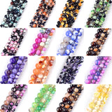 6-10mm Fire Agates Stone Beads Round Smooth Loose Beads for Jewelry