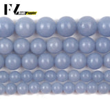 6/8/10mm Angelite Stone Beads Round Smooth Loose Beads