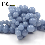 6/8/10mm Angelite Stone Beads Round Smooth Loose Beads