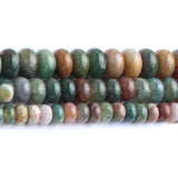 Natural Agates Stone Beads Rondelle Spacer Beads 15 inch
