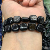 Perilla Pyroxene Stone Beads 15'' Faceted Square DIY Loose Beads