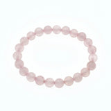 Natural Pink Crystal Rose Quartz Beads Strand Bracelets for Women