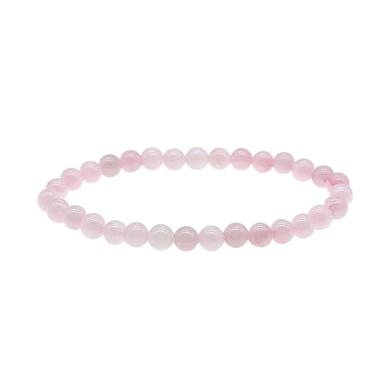 Natural Pink Crystal Rose Quartz Beads Strand Bracelets for Women