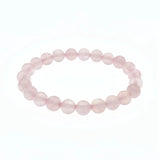 Natural Pink Crystal Rose Quartz Beads Strand Bracelets for Women