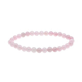 Natural Pink Crystal Rose Quartz Beads Strand Bracelets for Women