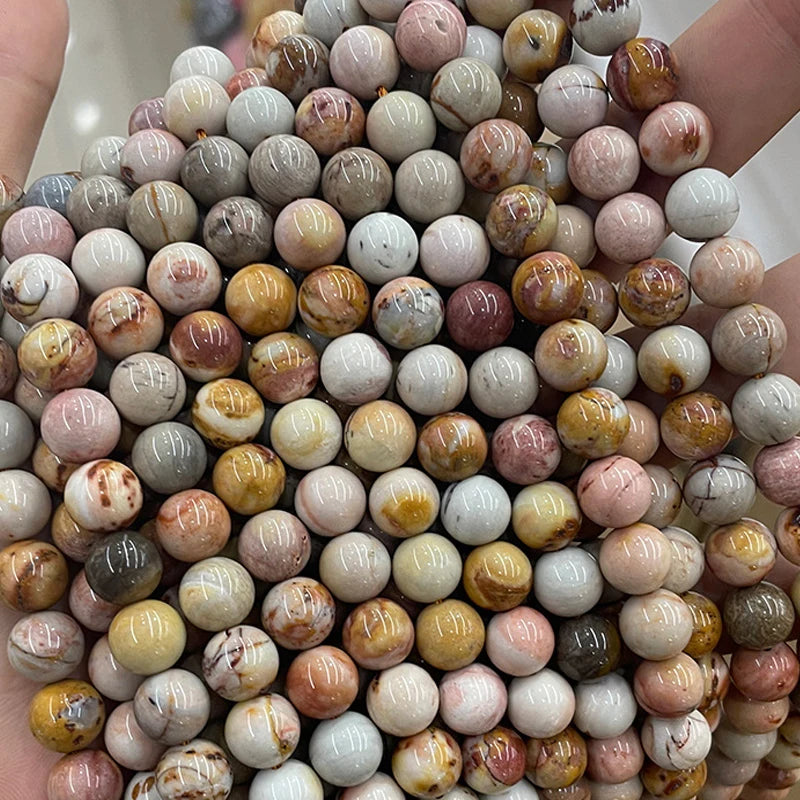 6/8/10mm South African Agate Beads for Jewelry Making DIY