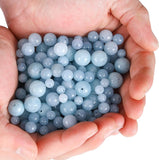 6/8/10mm Aquamarine Crystal Gemstone Beads for Jewelry Making DIY