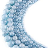 6/8/10mm Aquamarine Crystal Gemstone Beads for Jewelry Making DIY